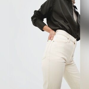 Everlane Cream Straight Leg Jeans